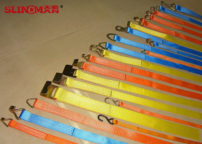 Open Hook Over The Wheel Tie Down Straps , Commercial Tie Down Straps 2500 DN LC