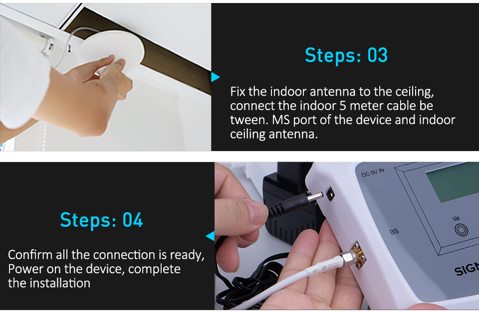 900MHz 2100MHz Cellular Signal Booster Indoor Outdoor Antenna