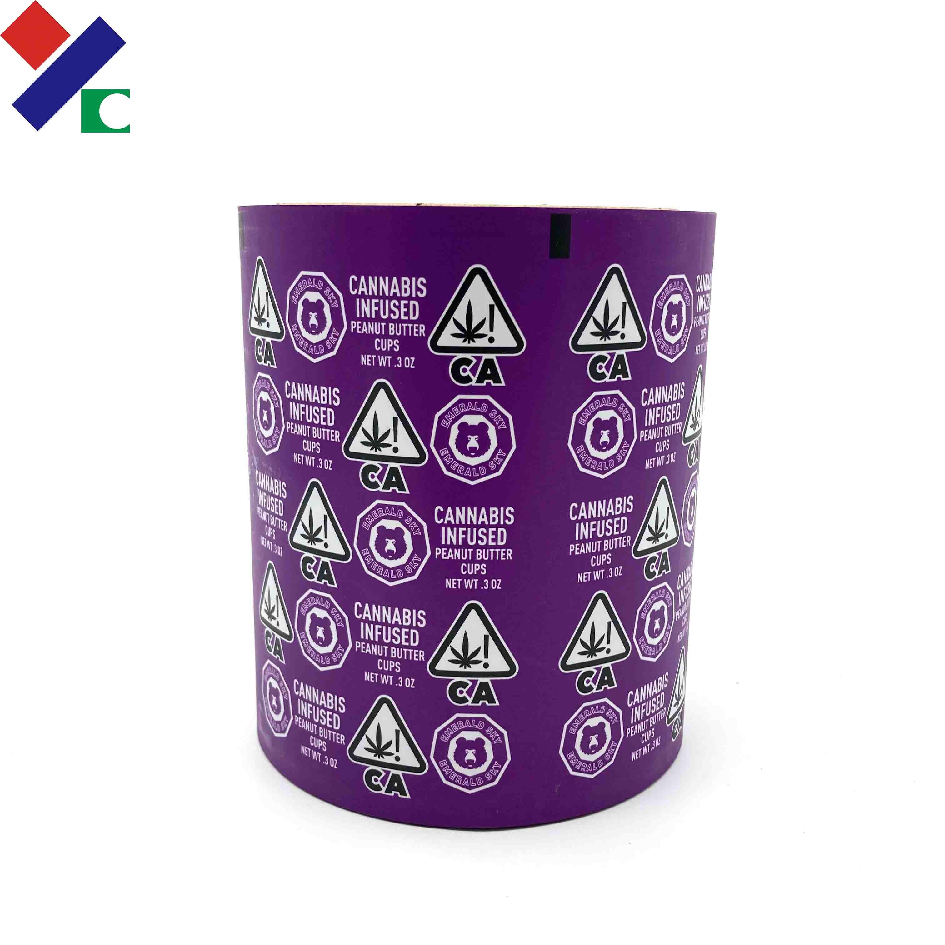 Candy Chocolate Bar Packaging Printed Bopp Plastic Film Roll 30micron