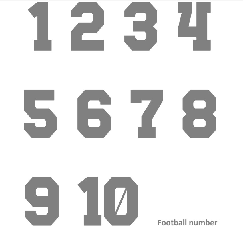 Custom Iron On Jersey Number Heat Transfers Football Jersey Letters And Numbers