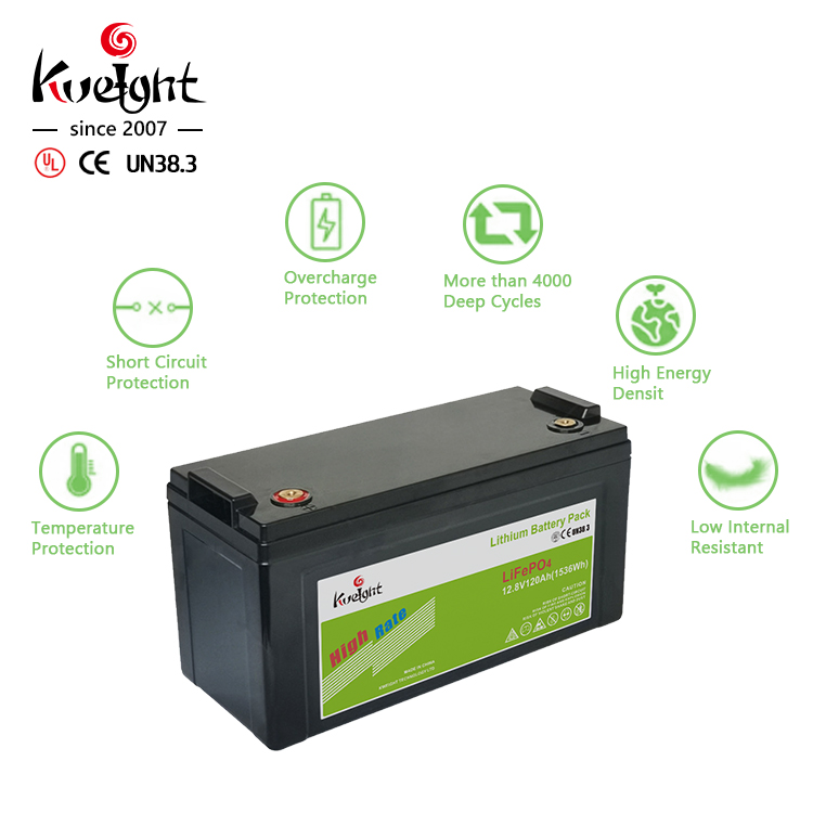 Lithium Ion Lifepo4 Rv Battery Home 12.8v 120ah Solar Energy Storage Battery