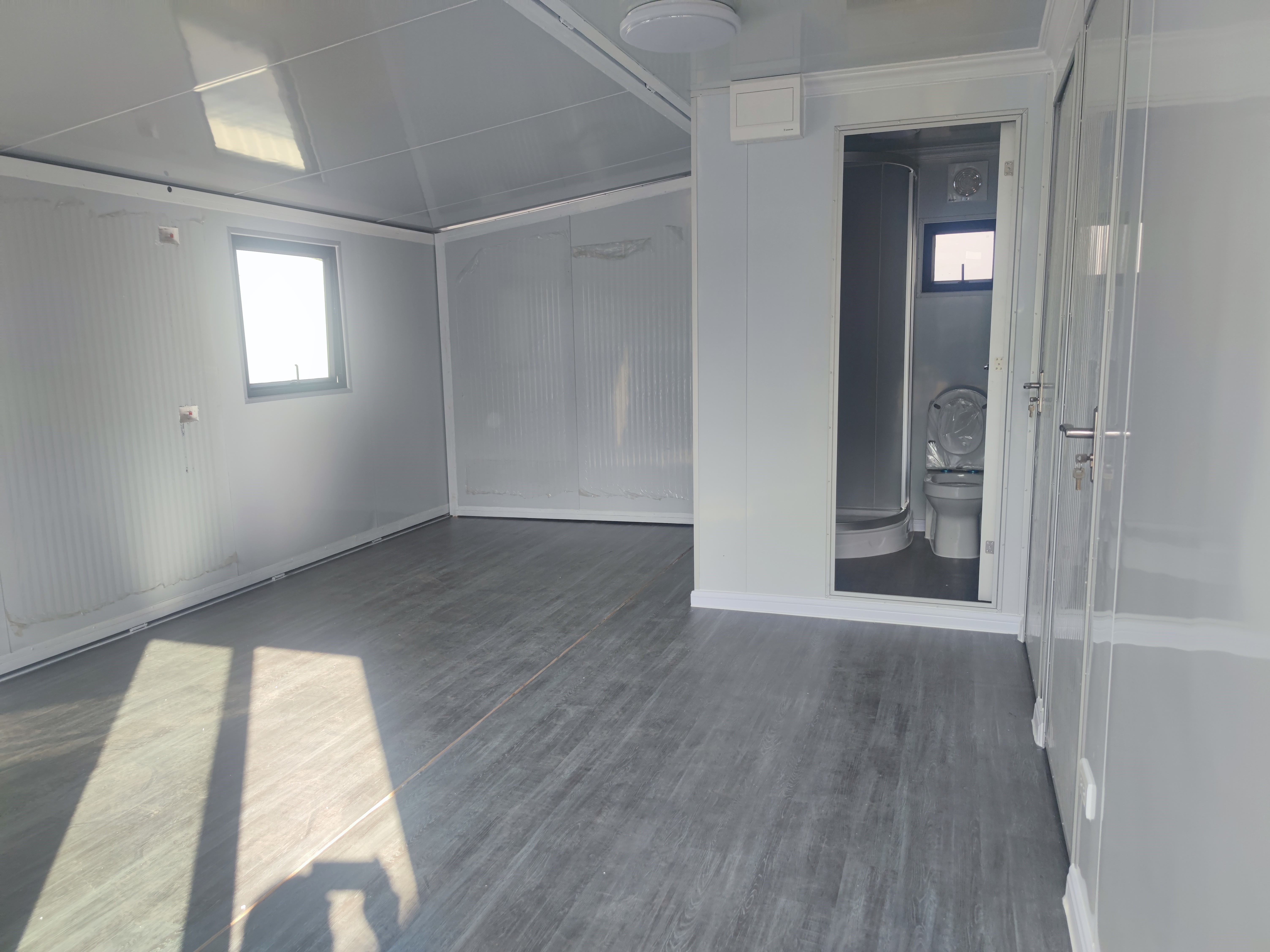 Flat 40ft Expandable Container Homes , 2 Bedroom Prefab Folding Container House
