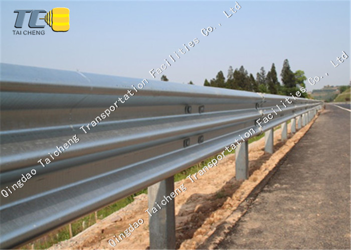 Traffic Thrie Stainless Steel Metal Beam Crash Barrier Weather Resistant