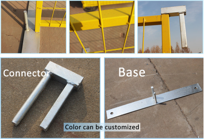 OEM 12in 6ft Canada Temporary Metal Fencing Panels Construction Site Perimeter Fence