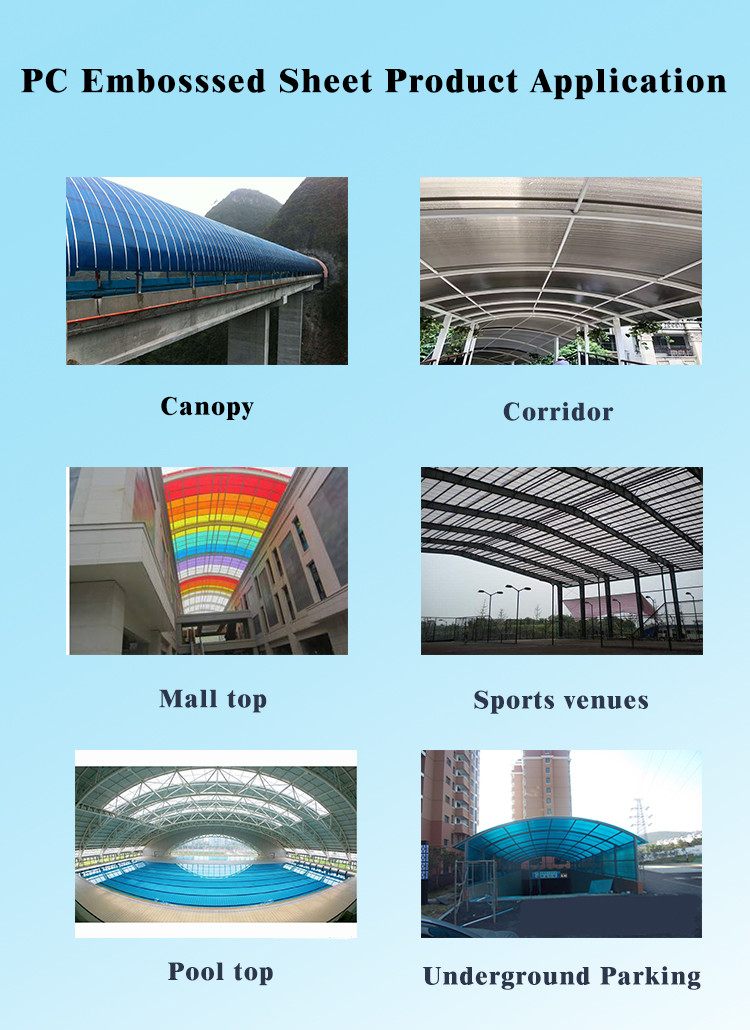4mm Polycarbonate Embossed Sheet Clear Prismatic
