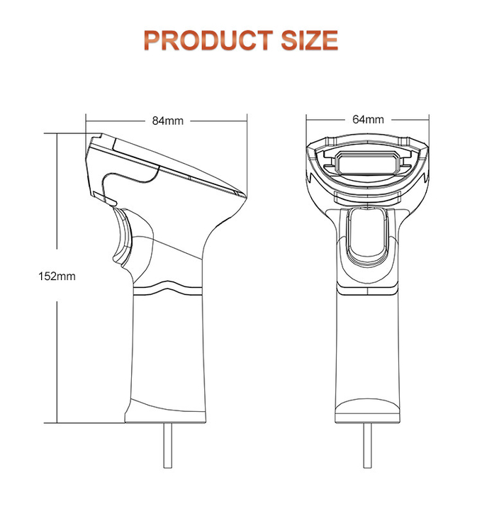 Wired Portable Android Bar Code Handheld Qr Code Reader 2D Wired Barcode Scanner POS Machine