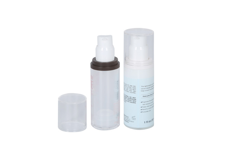 Custom Color 30ml Empty Foundation Bottle With Pump Ailress Od 36mm