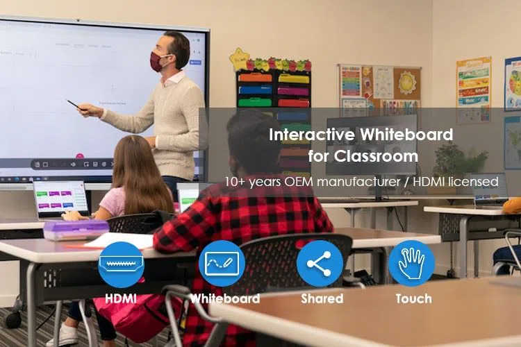 4K Interactive 55 Inch Smart Board For Teaching Production Introduction ODM