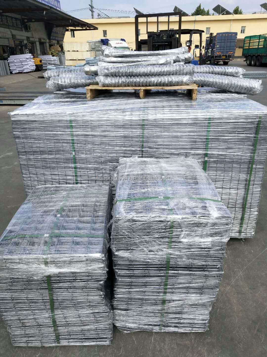 1mx0.5mx0.5m Galvanized Gabion Baskets Welded Decorating Garden