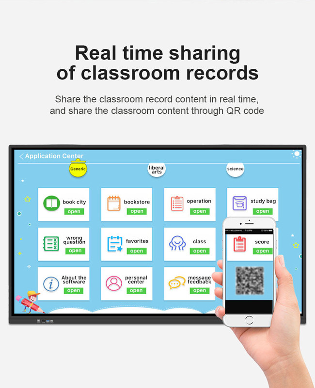 Windows 10 55 Inch Smart Interactive Flat Panel For Education