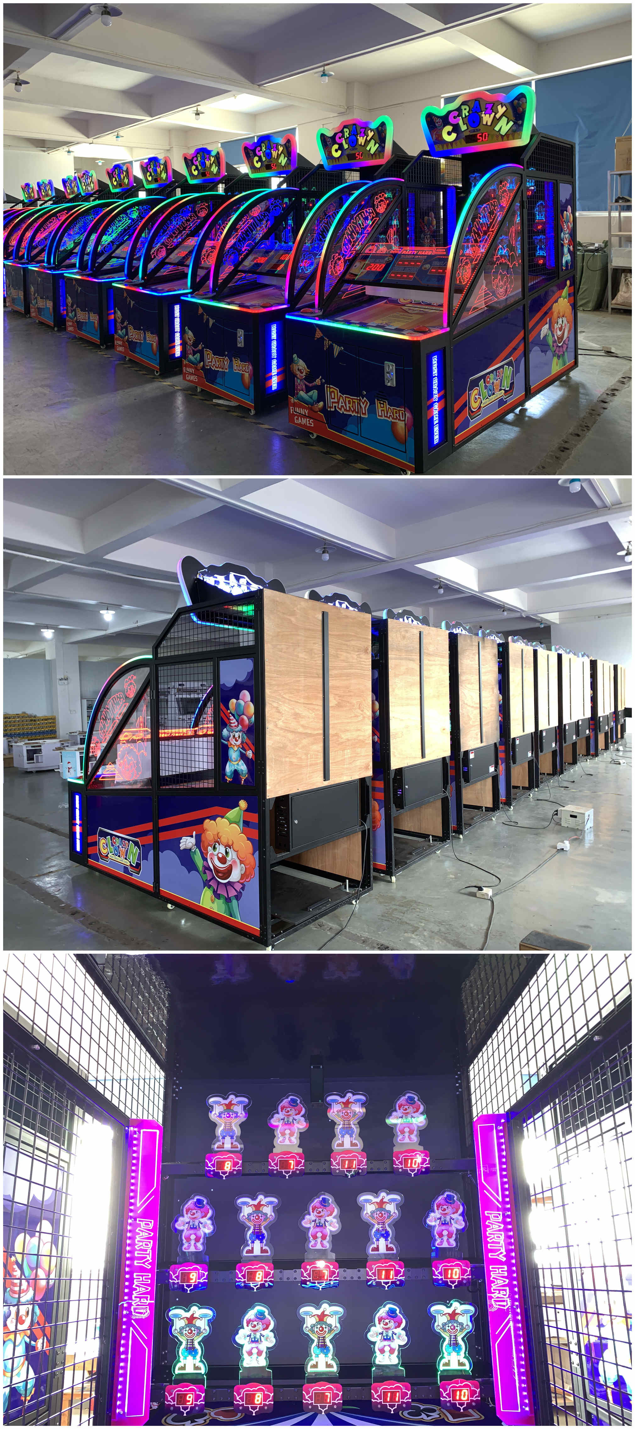 Crazy Clown Skill Arcade Machine Redemtion Game Machine For Indoor Amusement Park
