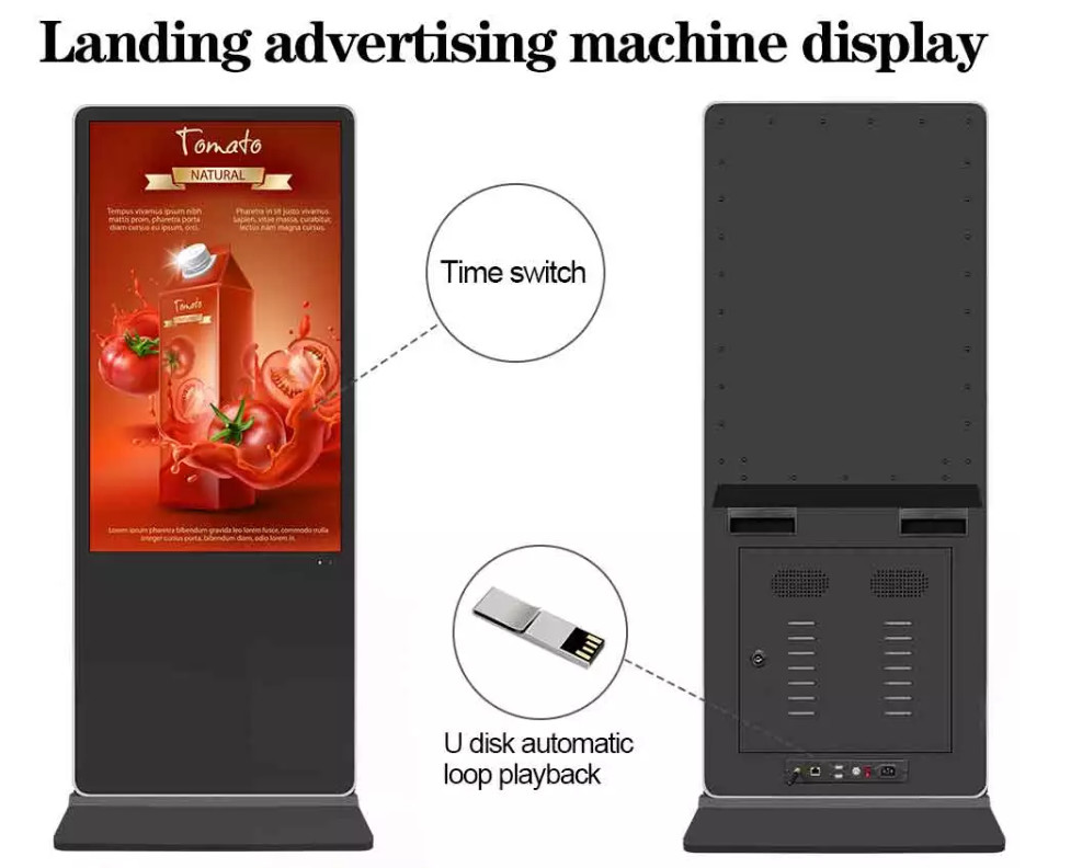 High Resolution Touch Screen Digital Signage Energy Saving Wide Viewing Angles