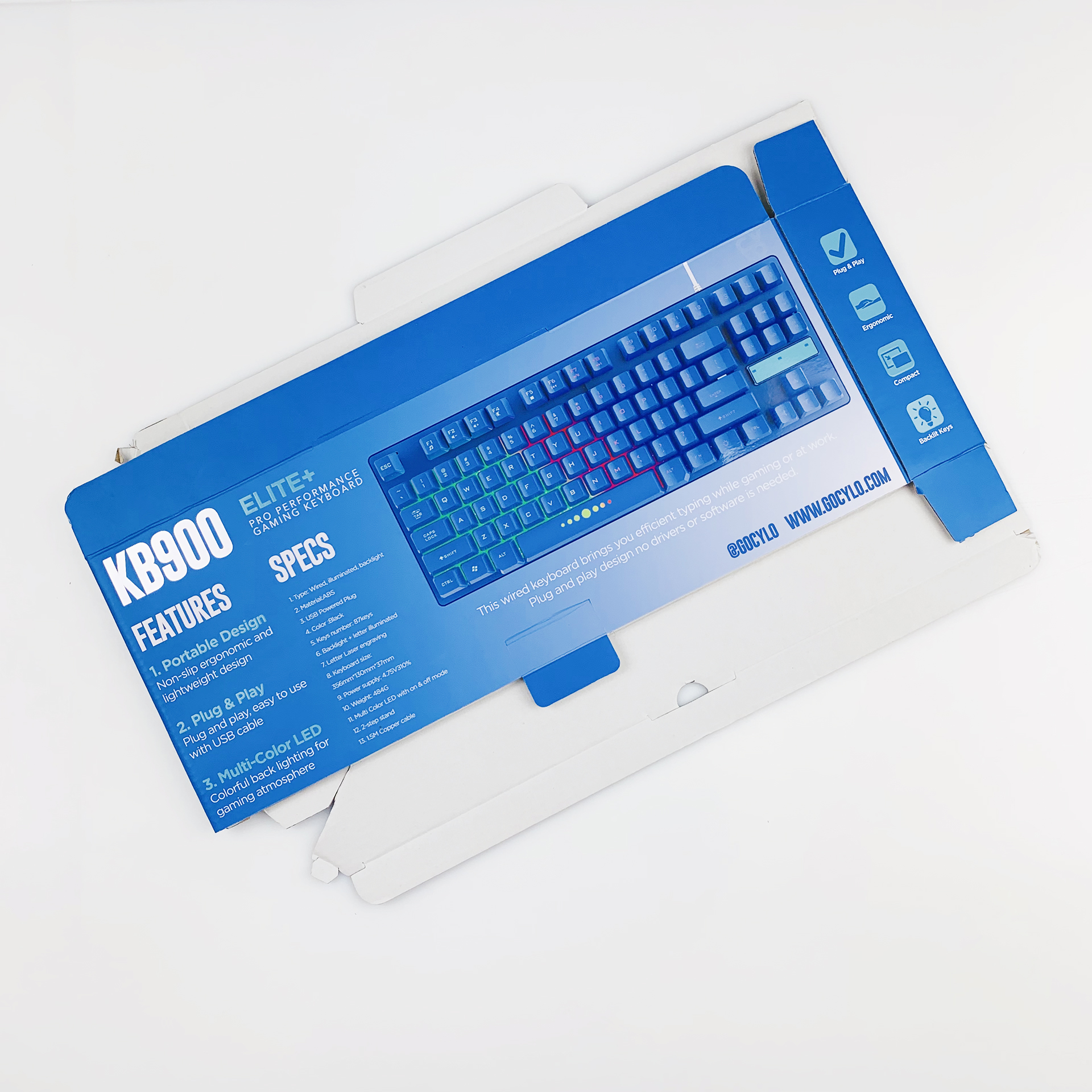 Custom Branded Box Uv Sliver Hot Stamping Foil Computer Mouse And Keyboard Packaging Box