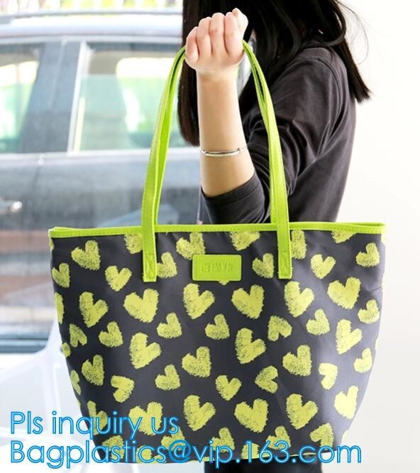Portable Clothing Storage Shopping Bag Women Fashionable Travel PVC Beach Bag Female Casual Toiletry Shoulder Bags, carr