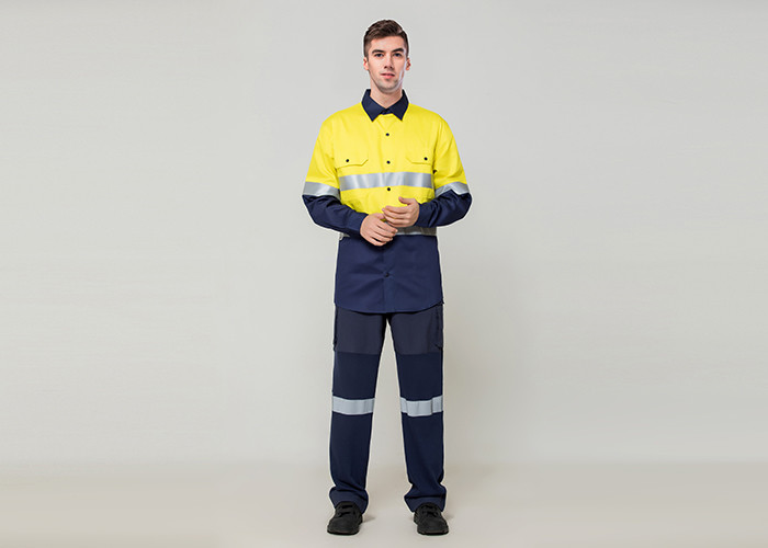 Double Stitching Safety Work Clothes High Visable Orange Jacket Bib Pants Suit