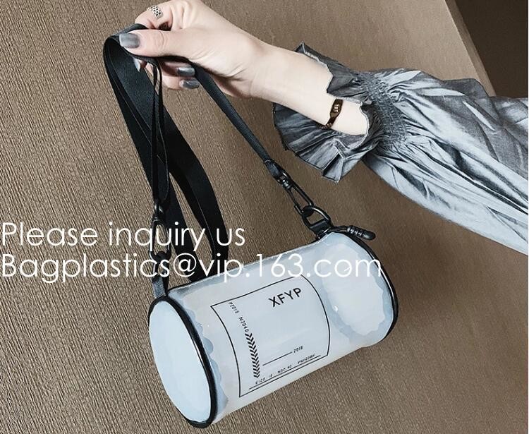 Clear Zipper Pouch with Strap Makeup Bag PVC Cosmetic Pouch,Printing Clear k Cosmetic PVC Pouch, bagease, bagplast