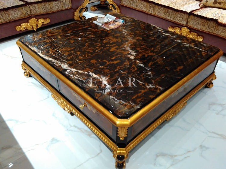 Golden furniture low table sculpture coffee table TT-019