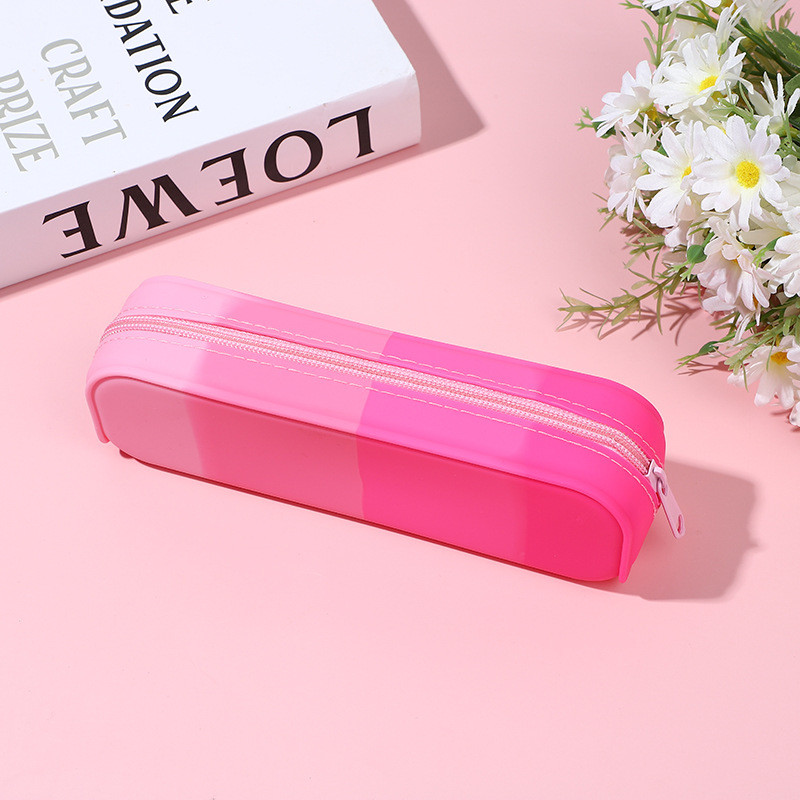 Zipper Silicone Pencil Holder BPA Free Great Durability for School Supplies Office College Teen Girls Adults