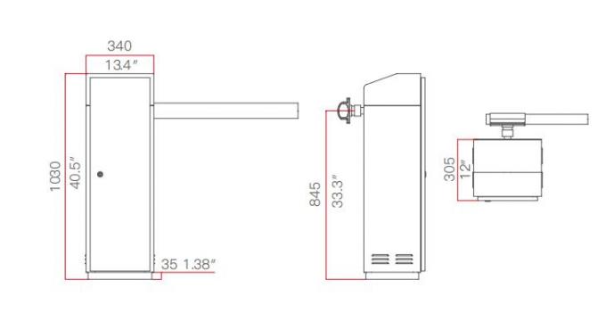Straight Fence Arm Car Barrier Gate / Parking Lot Lift Gate AC220V / AC110V 1