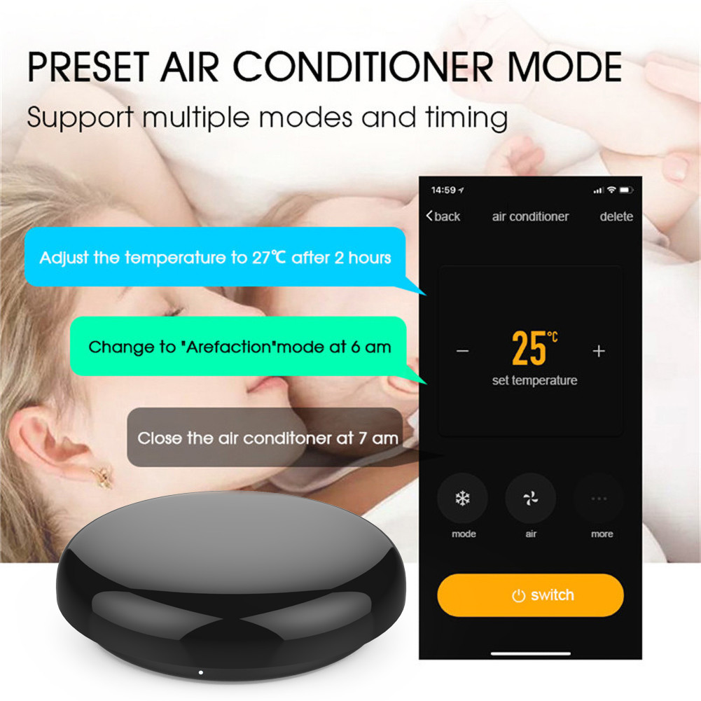5V All In One WiFi Ir Rf Smart Hub For AC TV DVD STB Compatible With Alexa Google