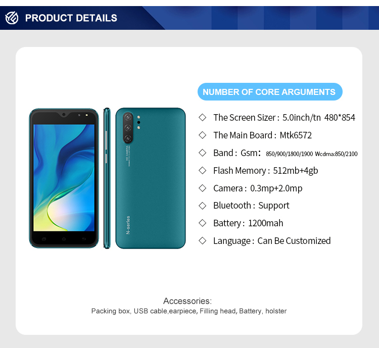 Dual Sim 4G Unlocked Smartphone Dual Sim Android 5 inch 2000mAH battery
