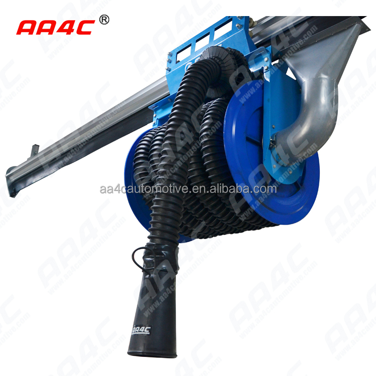 AA4C car exhaust extracting system auto vehicle exhaust manual sliding tumbler hose reel control manually