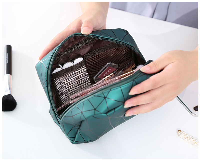 Digital Printing Logo Women PU Makeup Travel Bags