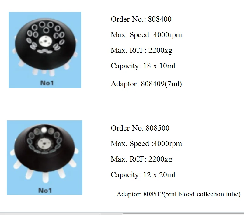 Electric Lab 4200rpm Low Speed Centrifuge L420 With 4x50ml Swing Rotor