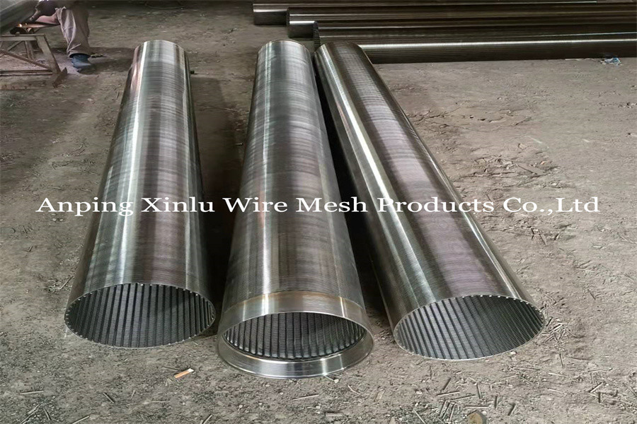 4.5mm Support Rod Continuous Slot Wrapped Wire Water Well Screen Pipe with 344.5mm Outside Diameter
