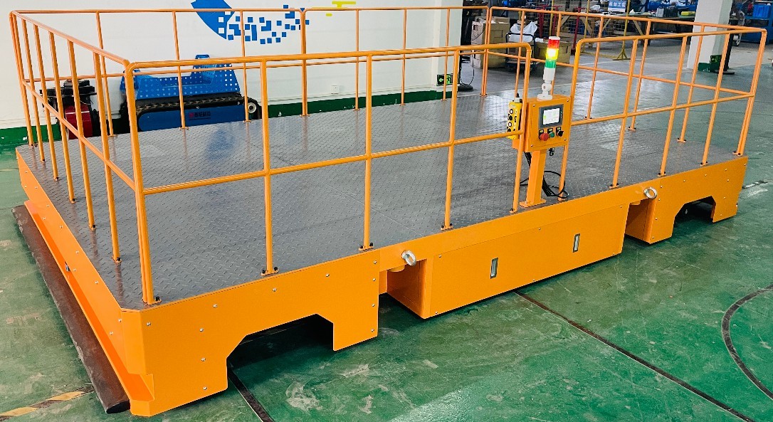10T Automated Guided Vehicle Rail AGV Transfer Cart Remote Control
