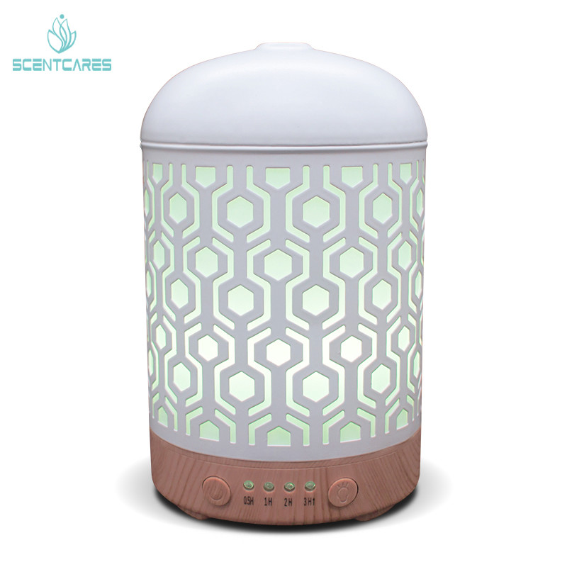 100ML Essential Oil Diffuser Metal Iron Aromatheraply Aroma Diffuser With Led Light CE Certificate
