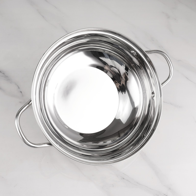 Double Food Steamer Set 28cm Stainless Steel Non Stick For Cooking