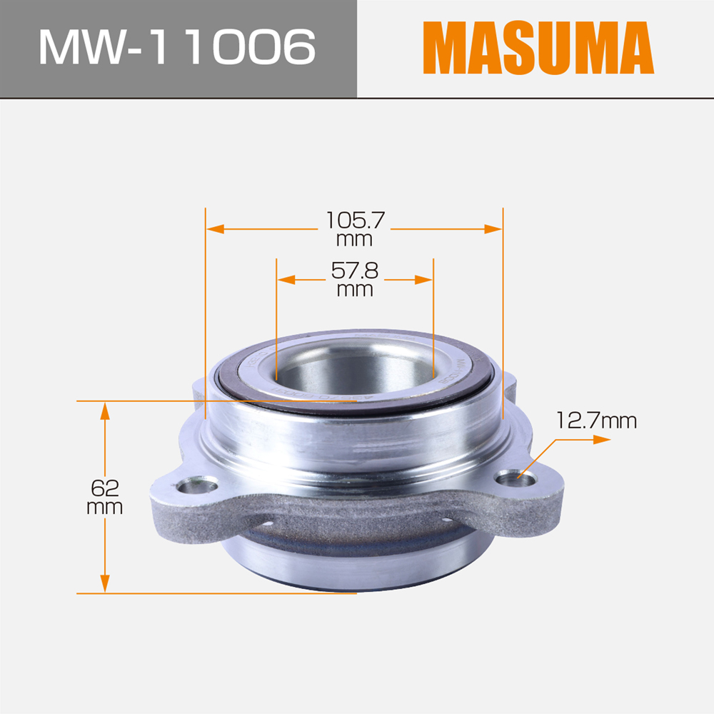 MASUMA NO. MW-11006 WHEEL HUB ASSY for LEXUS LX450D VDJ201L 43570-60031 43570-60030 43570-0C010