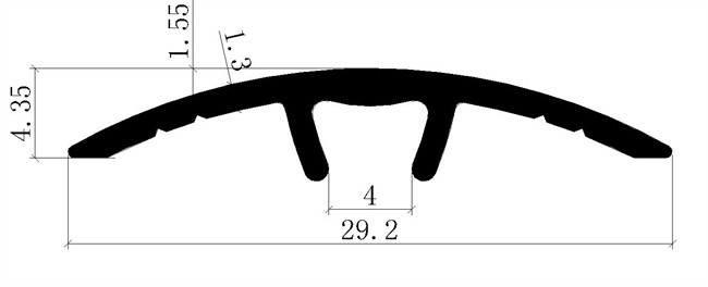 OEM ODM Wooden Floor Transition Strip , Door Threshold Profile 29.2mm