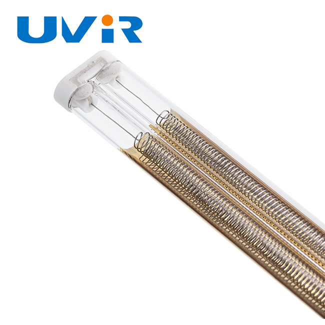 Medium wave Twin Infrared Heat Lamp Tube 2500W for coating heating