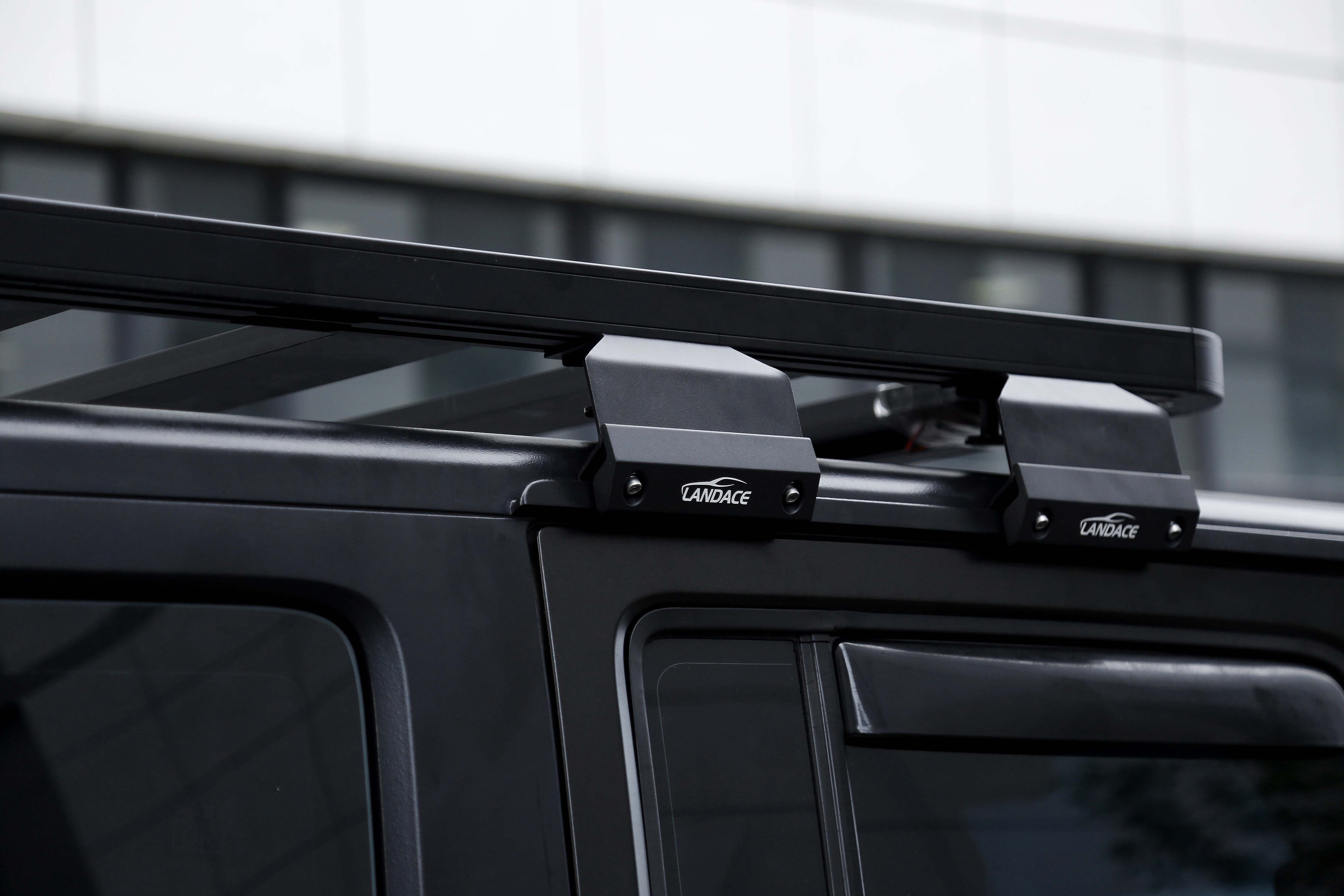 High- Black Powerder Coated Car Roof Luggage Rack for Jeep Wrangler Jk Aluminium Alloy