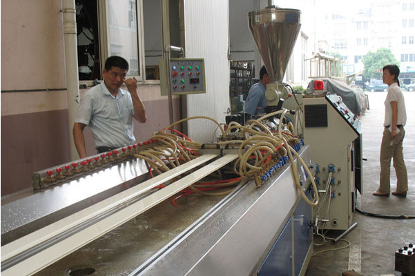 High output PVC Floor and door frame making machine , Double Screw