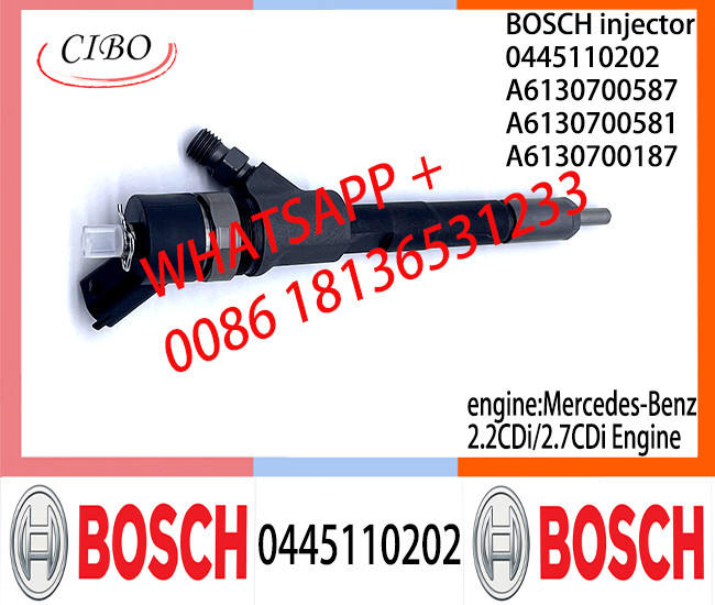 BOSCH Common fuel Injector 0445110201 0445110202 A6130700587 A6130700581 A6130700187 for Mercedes-Benz 2.2CDi/2.7CDi