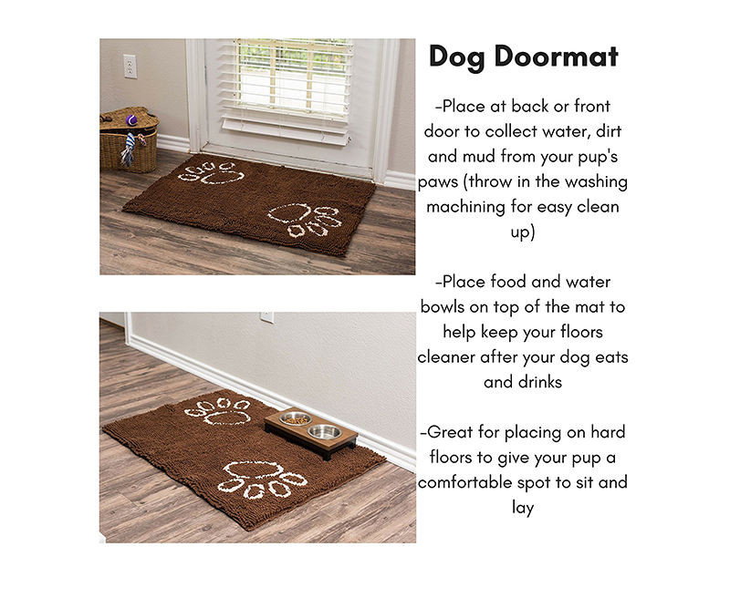 Microfiber Chenille Outdoor Pet Gear Placemat for Sloppy Dogs