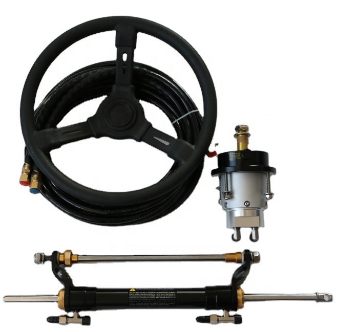 8m Hydraulic Pipe Light Weight Outboard Steering System , 7 Pistions Outboard Boat Motor Steering System