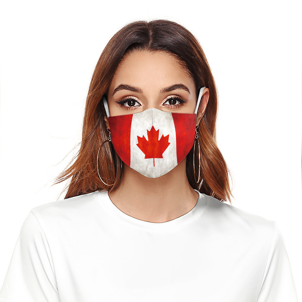 Swil Fashionable Flag Pattern Digital Printing Face Mask 12x17cm CMYK Printing
