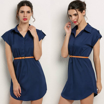 Women Casual Striped Dresses With Color Tassel