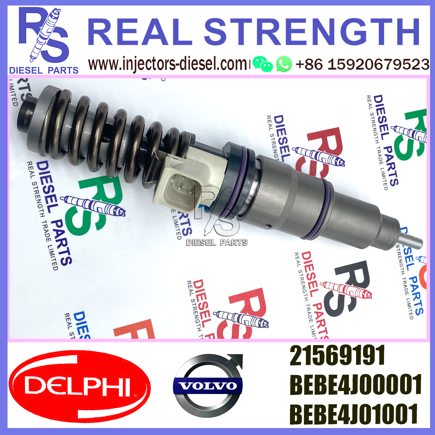 DELPHI 4pin injector 21569191 Diesel pump Injector V-O-L-V BEBE4J00001 BEBE4J01001 E3.22 for V-O-L-V MD11 EURO 5 HIGH POWER
