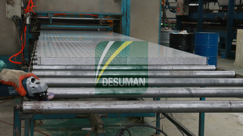 Color Steel Wall Roof Rock Wool Silica Sandwich Panel
