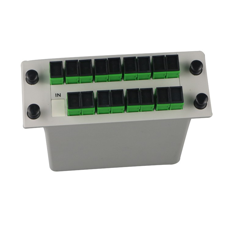 Fiber Optic 1 16 Cassette Steel Tube Splitter Abs PLC Splitter For CATV