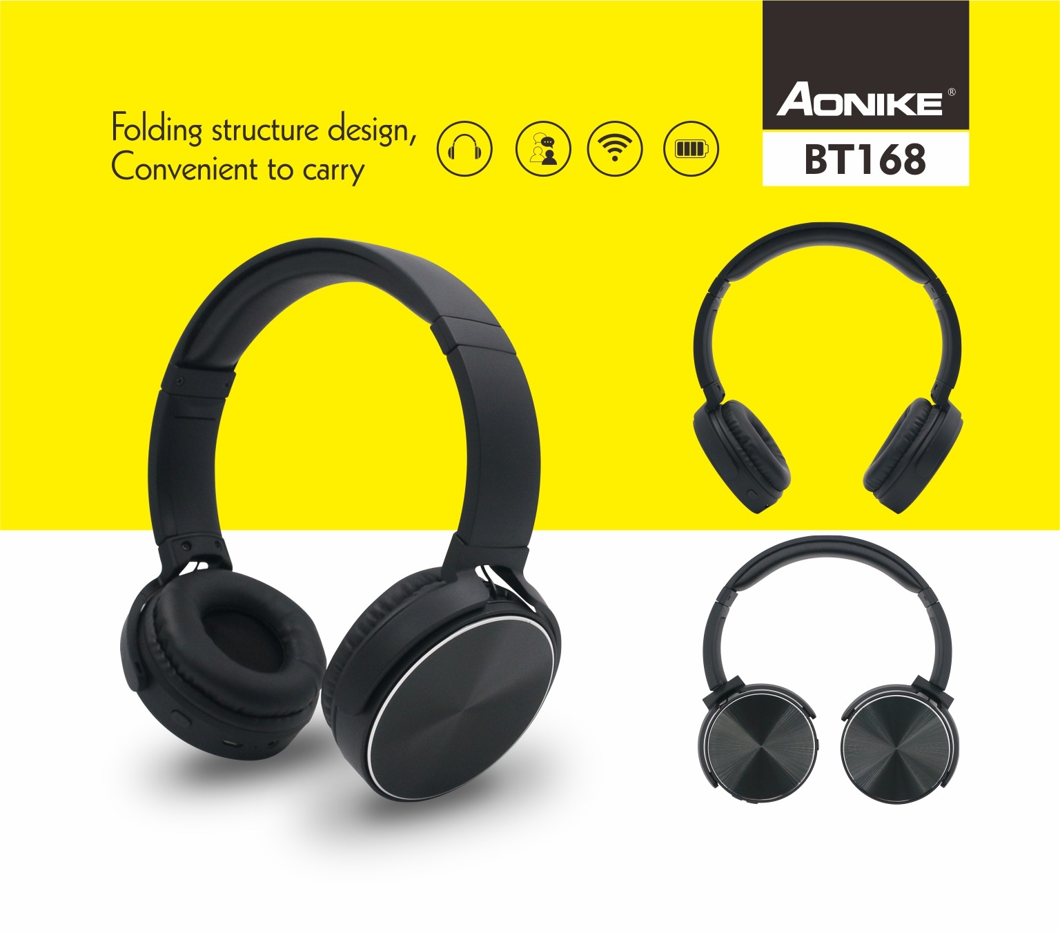 OEM Mrico USB V5.0 110dB Hifi Bluetooth Wireless Headphones