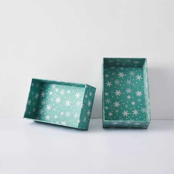 Custom Printing Glitter Christmas Gift Packaging Box Rigid Cosmetic Gift