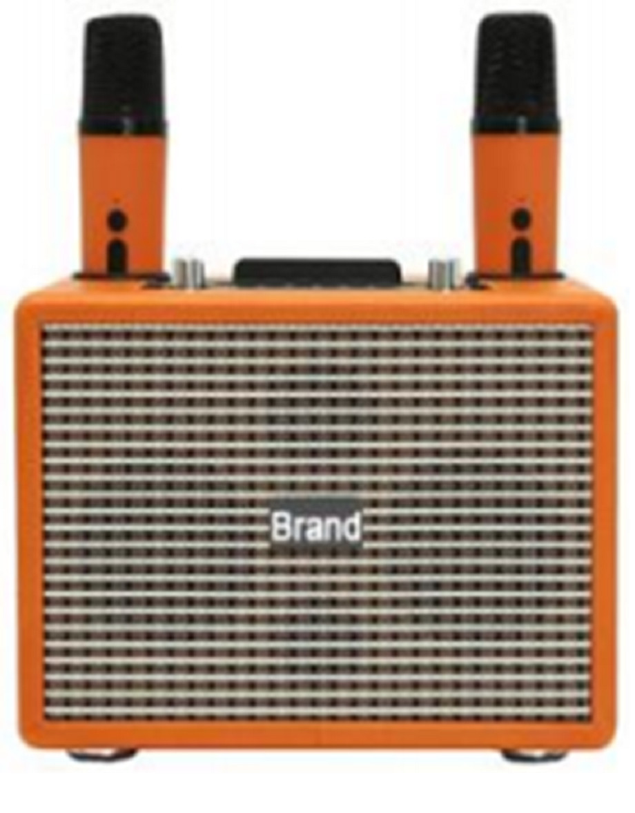 ETEK Dual LTK53101 Amplifiers with 3-inch Full-Range Speakers 40mm Tweeter and Dual Wireless Mics Home Karaoke Speaker
