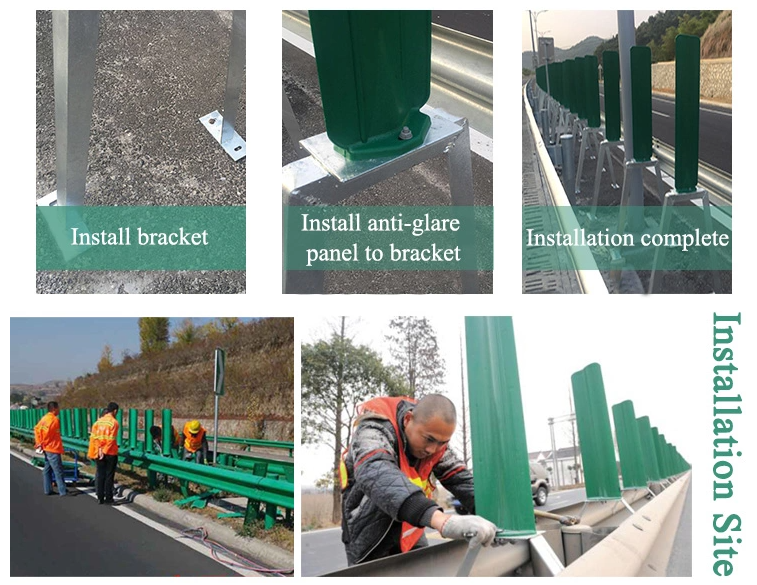 Highway Guardrail Reflective Road Facilities Durable Anti Dazzle Board Anti Glare