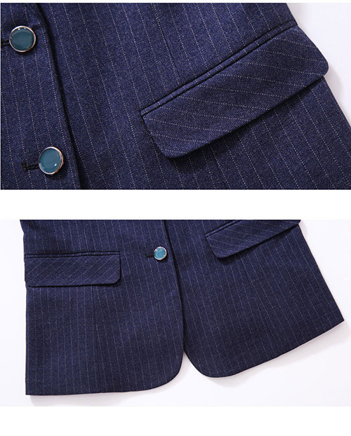 Black Color Custom Business Shirts 2 Buttons Single Breasted Flap Straight Side Pocket
